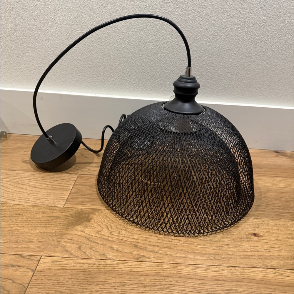 CB2 Black Wire Mesh Pendant Light